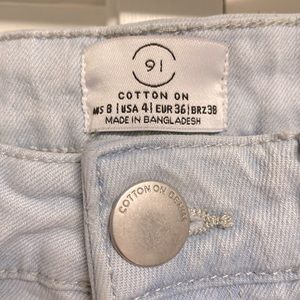 Size 4 COTTON ON  stretch jeans faded light blue